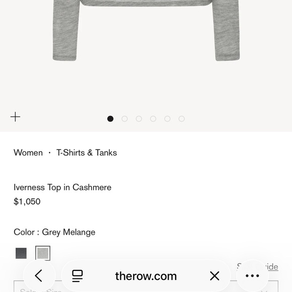 The Row Iverness Top in Cashmere in Grey Melange Women’s XS 🩶 - Picture 15 of 16